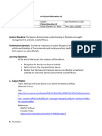 Detailed Lesson Plan Pe 10