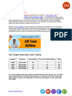 2IIM CAT Exam Syllabus 2024