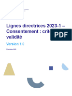 Lignes Directrices - Consentement - Critères de Validité