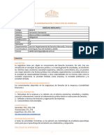 2023 - 24 ADE 2º DERECHO MERCANTIL I - Guía Docente