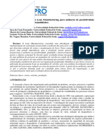 Aplicação Da Filosofia Lean Manufacturing para Melhoria Da Produtividade Na Indústria Do Setor Automobilístico.