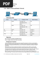 Billy Kwong Lab Activity 4 - Build A Switch and Router Network