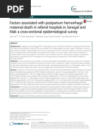 Factors Associated With Postpartum Hemorrhage Maternal Death in Referral Hospitals in Senegal and Mali: A Cross-Sectional Epidemiological Survey