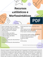 Recursos Estilísticos e Morfossintáticos