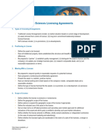 Licensing Agreements Checklist