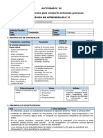 3° Grado - Sesiones Del 11 Al 15 de Marzo