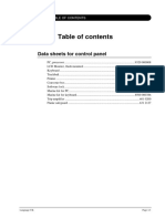 Data Sheets For Control Panel: Language UK Page 1/1