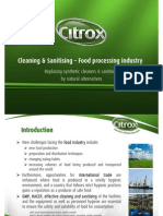 Cleaning & Sanitising - Food Processing Industry