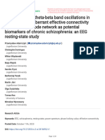 Disturbances in Theta-Beta Band Oscillations in Precuneus and Aberrant Effective Connectivity Within Default Mode Network As Potential Biomarkers of Chronic Schizophrenia - An EEG Resting-State Study