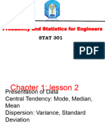 Lesson2 - Measures of Tendency