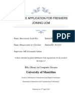 A Mobile Application For Freshers Joining UoM