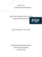 Week-4 Aspek Politik, Hukum, Etika, CSR Dalam Bisnis Internasional