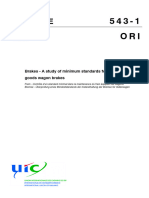 UIC 543-1 Brakes. Minimum Standards For Maintenance of Wagon Brakes