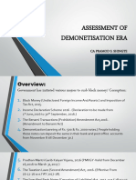 Assessment of Demonetisation Era by Ca. Pramod Shingte 1