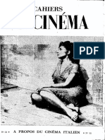 Cahiers: A Propos Du Cinéma Italien - N