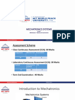 Unit I Introduction To Mechatronics R&a 2023