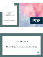 Aula 5 - Metodologia Da Pesquisa em Psicologia