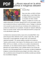 Argentina: ¿Abuso Sexual en La Etnia Wichí? Expertos e Indígenas Debaten