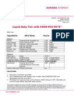 Agrana - Liquid Baby Talc With Corn Po4 PH B