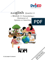 English10 Q2 Mod3 FormulatingAStatmentOfOpinionOrAssertion V4