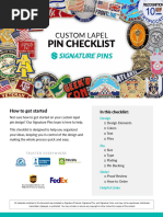 Signature Pins Checklist