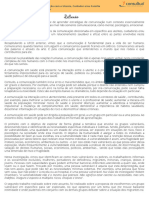 UFCD 6560 - Reflexão - Comunicação Na Interação Com o Utente, Cuidador E/ou Família - Lígia Breyer