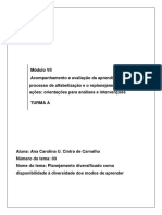 Atividade Avaliativa Módulo VII - Ana Carolina U. C. de CarvalhoTurma A