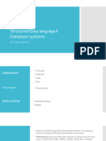 Structured Quey Language2-Database Systems