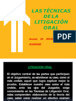 Técnicas de Litigacion Oral