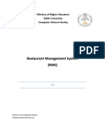 Restaurant Management System Database