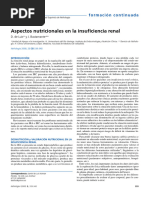 Aspectos Nutricionales en La Insuficiencia Renal: Formación Continuada