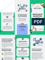 Folleto Tríptico de Servicio de Marketing Agencia Creativa Ilustrado Doodle Multicolor