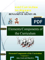 Components of The Curriculum Sept 16