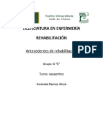 Antecedentes de Rehabilitación