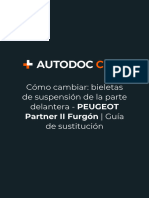 Cómo Cambiar - Bieletas de Suspensión de La Parte Delantera - PEUGEOT Partner II Furgón - Guía de Sustitución