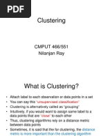 Clustering: CMPUT 466/551 Nilanjan Ray