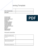 Key Account Plan Canvas - Account Planning Template