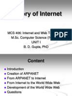 MCS 406 UNIT I History of Internet