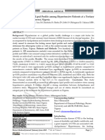 Oxidative Stress and Lipid Profile Among Hypertensive Patients at A Tertiary Centre in Kano, Northwest, Nigeria