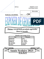 Exposer Produit Agricole Corrigé