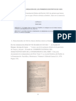 Pruebas de La Creación de Los Primeros Distritos Del Perú en 1825.