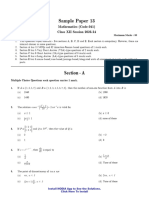 Sample Paper 13: Mathematics (Code-041) Class XII Session 2023-24