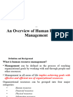 CH-1 & CH-2 Overview and HR Envt