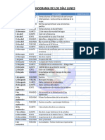 Cronogramas de Los Días Lunes 2024