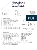 Formulario Precalculo