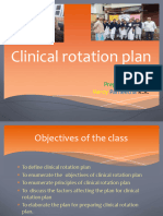 Clinical Rotation Plan