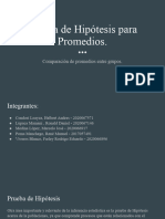 Prueba de Hipótesis para Promedios