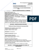 Ficha de Datos de Seguridad Pi 50 Desengrasante