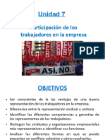 Unidad 7. Participación de Los Trabajadores en La Empresa