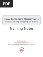 Reduce Disruptions Notes